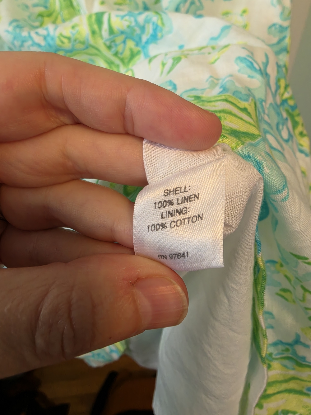 J. Jill Love Linen Sea Life Shift Dress Size Large Blue Green Coastal Beach - Picture 7 of 8
